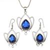 Комплект ювелирных изделий из танзанита, кварцевый драгоценный камень, подвеска, ожерелье 18-20 дюймов