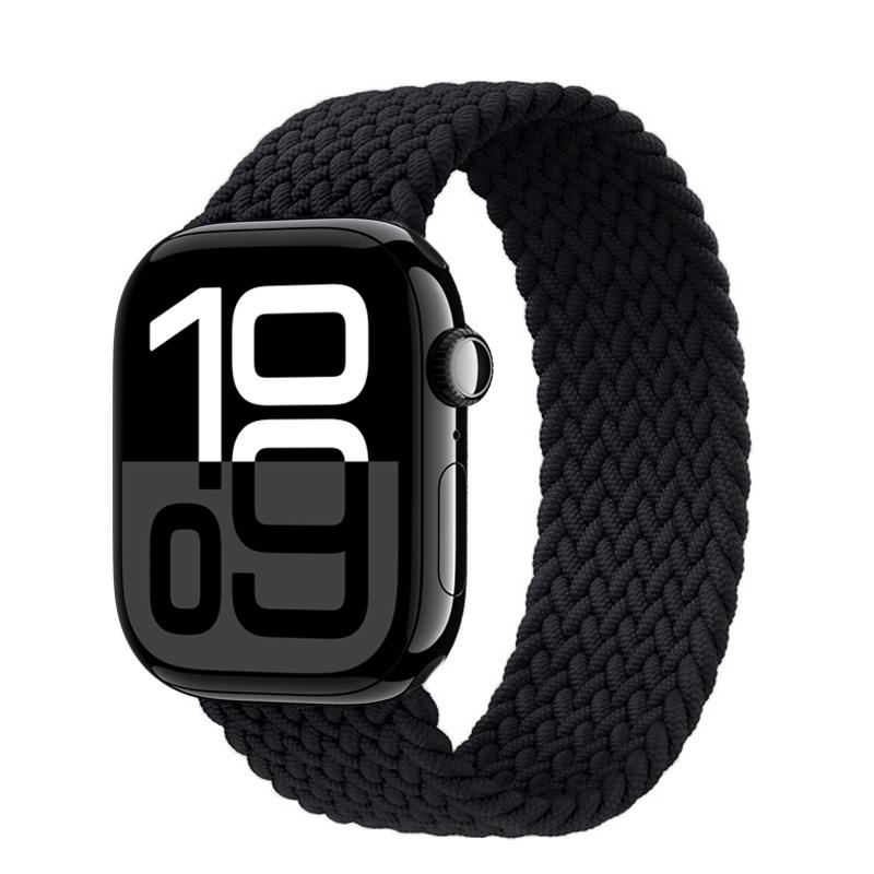 Ремешки Для Apple watch bands 44мм 45мм 40мм 41мм 49мм 46мм 42мм Плетеный Solo Loop Correa браслет iwatch Серии 11 10 9 7 8 SE 6