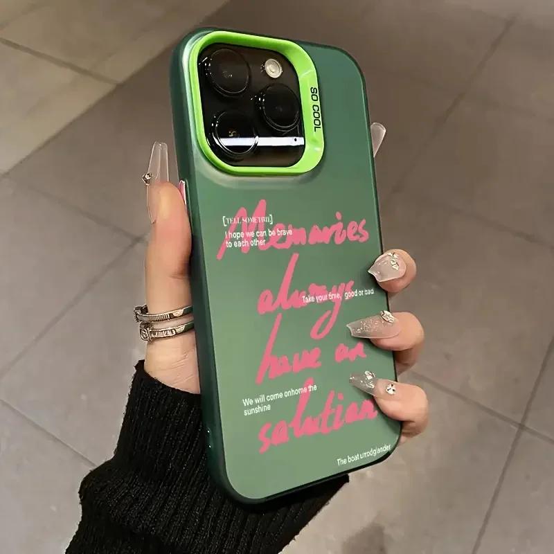 Чехол для телефона с надписью «English Letter Lips Label» для iPhone 16 15 Pro Max 14 13 12 11 Pro XR XS 7 8 16 Plus SE2, противоударный чехол