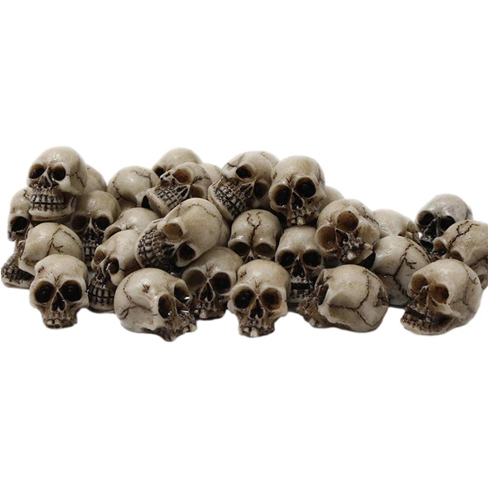 10/20Pcs Gothic Skull/ Mushroom Sculptures Collectable Halloween Decoration Skeleton / Mushroom Ornament Landscape Garden Potted
