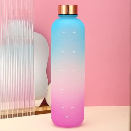 1L Water Bottle, 1000ml Large Capacity, Portable Straw Sports Water Bottle, BPA-Free, Plastic Water Bottle for Adults, Girls, and Boys, Perfect for Ou