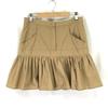 SEE BY CHLOE Frill Hem Mini Skirt USA2/I38 Beige Cotton Japan Agent(USED)