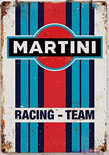 Retro metal tin sign Martini Racing Replica Tin SignCaveBarClub Home Wall Art Metal Tin Sign