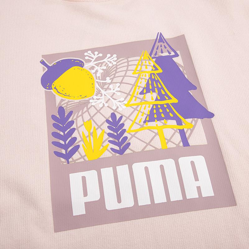 Puma Женский свитшот Ff Bubble Sleeve Crew With Logo Розовый 538779-48