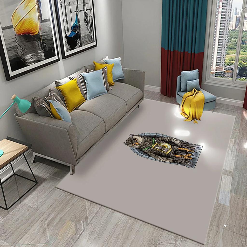 Прекрасный ковер с мультяшной совой для декора спальни, гостиной, коврик для пола, ковер для прихожей, милые коврики с животными, кухонный коврик, ванный коврик с противоскользящим покрытием