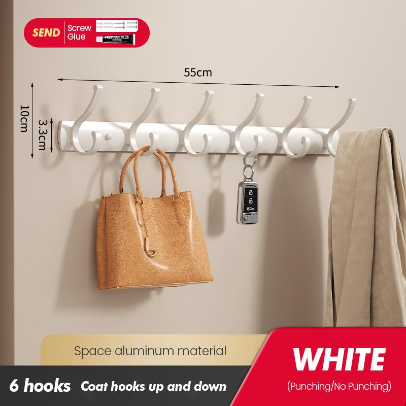 Настенная вешалка-крючок для одежды с высокой грузоподъемностью в спальне, гардеробной, без сверления отверстий