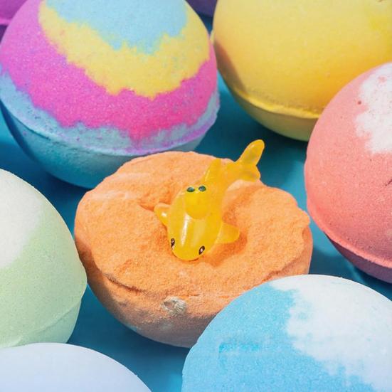 1 Набор Морских Бомбочек для Ванны с Сюрпризами Шипучие Цветные Шарики для Ванны с Пузырьками для Детей Расслабление как в Спа Веселый Подарок для Малышей Детей