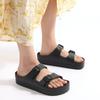 Fashion Comwarm 2025 Women's Platform Sandals With Arch Support Lightweight Slip On Slides Summer Beach Sandals with Adjustable Buckle