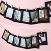 20 Pcs Paper Photo Frames, Kraft Paper Picture Frame Hanging Display Banner With Wooden Clips and String DIY for Wedding Party Classroom Wall Decor