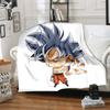 1PC Cute Cartoon Son Goku  Print Flannel Blanket, High quality All Seasons, Home Decor, Warmth and Comfort, Perfect for Christmas Gifts