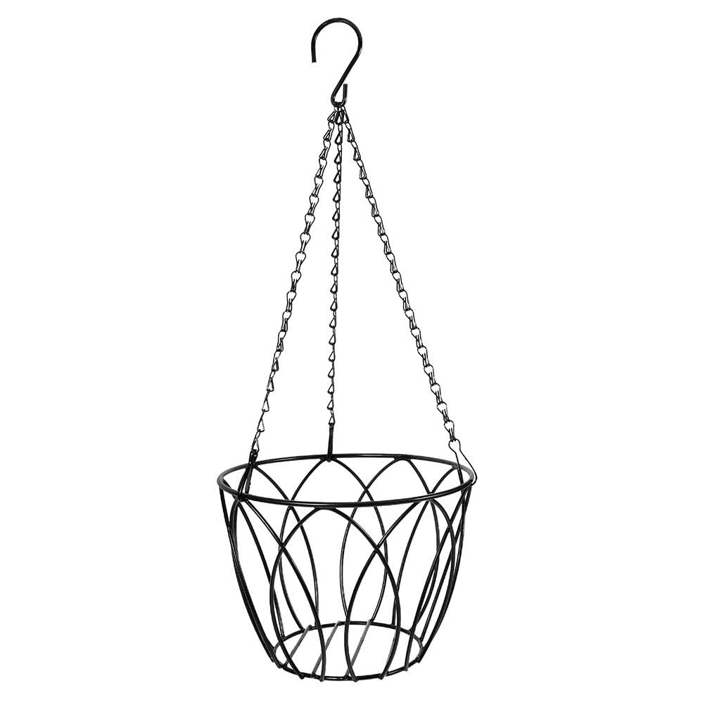 Iplusmile Planter Hanger Hanging Stand Wrought Iron Wire Flower Pot for Outdoor Plants Planter Shelf with Hooks Houseplant Hanging Plant Holder
