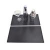 EINEY Bar Mat, Glass Mat, Counter Draining Mat, Bartender, Kitchen, Restaurant, Black, Simple Design (2 Black Mats), 45 X 30 X 1 Cm
