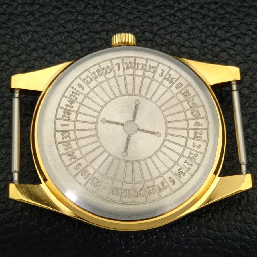 ШВЕЙЦАРСКИЕ МУЖСКИЕ МЕХАНИЧЕСКИЕ ЧАСЫ С РУЧНЫМ ЗАВОДОМ, ВОССТАНОВЛЕННЫЕ, С КОРИЧНЕВЫМ ЦИФЕРБЛАТОМ a430243-2 R102-a430243