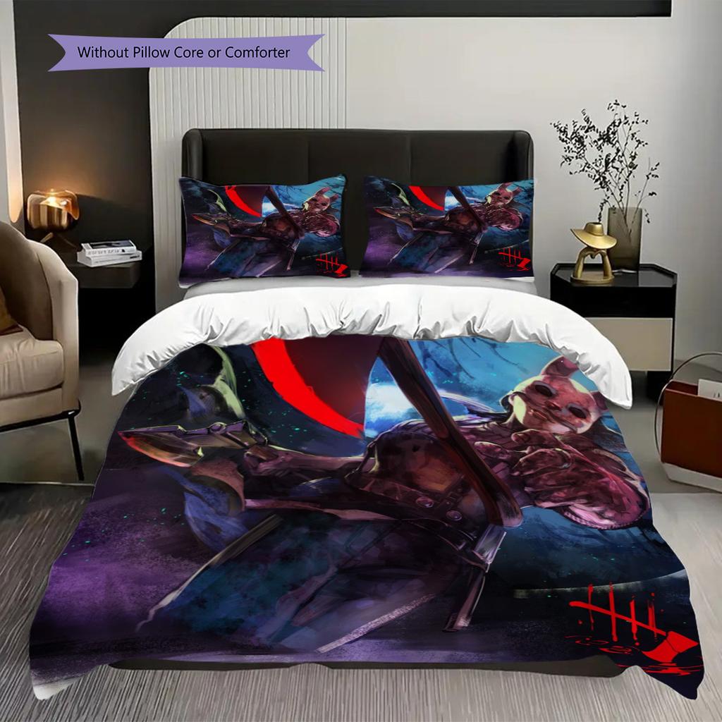 Chains Horror Bedding (1 * duvet cover + 2 * pillowcase, without core) 2D Flat Bedding set Soft and comfortable Christmas birthday gift