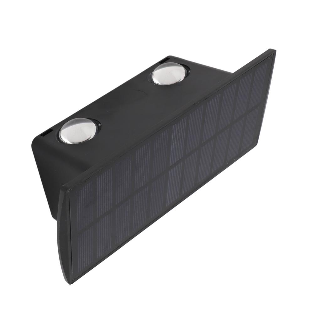 Solar Outdoor Wall Lights IP65 Waterproof Double Headed Solar Wall Sconce for Garden Steps Warm Light