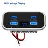 12V-24V 4 порта Двойной USB PD3.0 QC3.0 Розетка 76 Вт Type-C Панель Быстрой Зарядки Адаптер Настенного Крепления для Морского Судна Автобуса Квадроцикла Грузовика RV