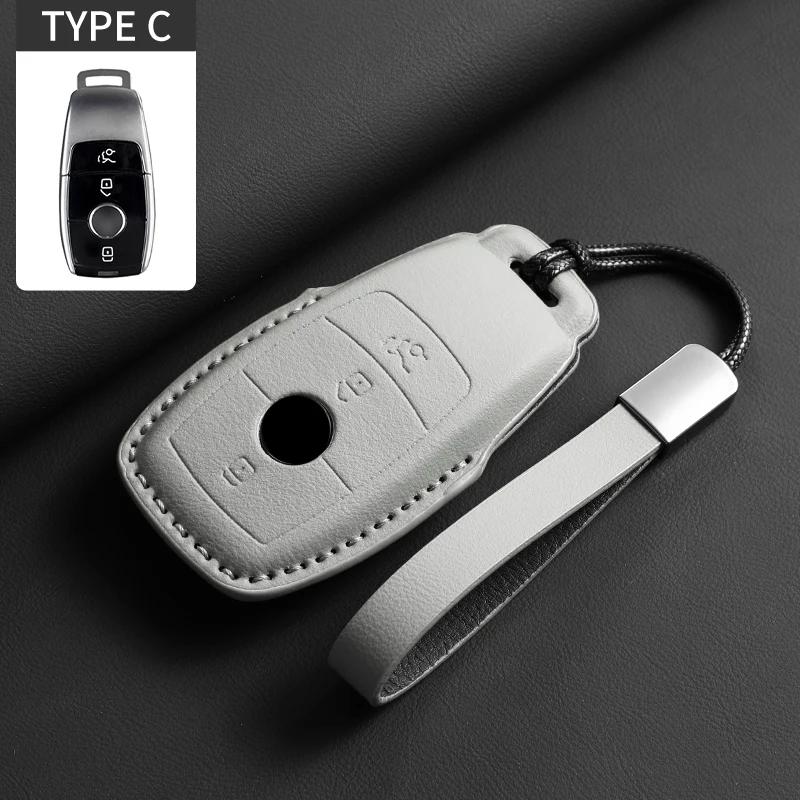 "Full Flip Leather Car Remote Key Case Cover for Mercedes Benz A C E S G Class GLC CLE CLA GLB GLS GLA W177 W205 W213 W222 X167" AX1