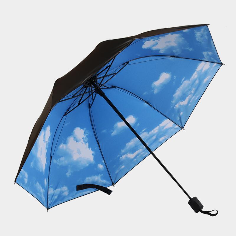 Зонт от солнца Защита от солнца УФ-защита Зонт Женский мужской Зонт от солнца двойного назначения Черный клей Портативный прочный складной зонт