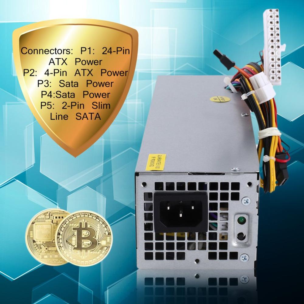 240W Desktop Power Supply Car Unit PSU for Dell Optiplex H240ES-00 H240AS-00 AC240ES-00 AC240AS-00 L240AS with Cooling Fan Hot