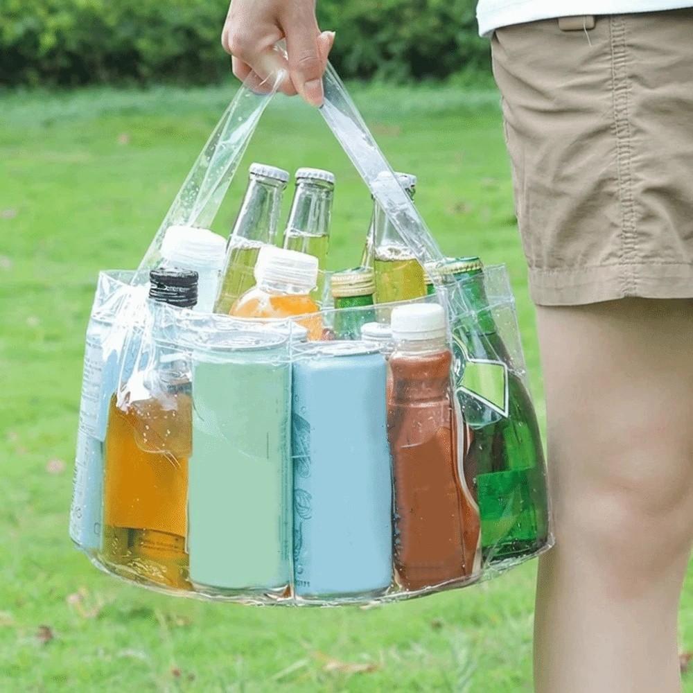 6.8L/12L Foldable Transparent Bucket Portable Camping Bucket  Water Splashing Festival