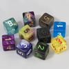 10 шт. случайных игральных костей D4/D6/D8/D%/D10/D12/D20, разноцветные многогранные игральные кости для ролевой игры DND