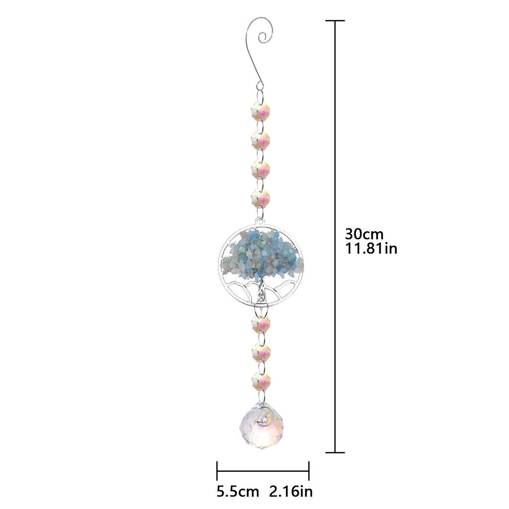 Кристальный ловец солнца Древо Жизни Подвесной ловец Подвески Колокольчики ветра Радужная призма Окно Капля Колокольчик Рождественская елка Домашний декор
