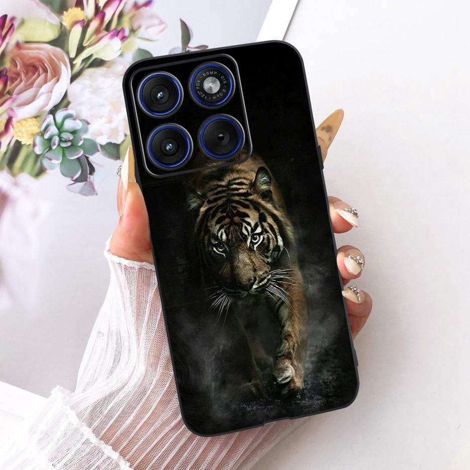 For Motorola Edge 70 Case XT2601-2 Cute Cat Peacock Painted Cover Soft Silicone Case For Motorola Edge 70 Fusion Edge70 5G Shell