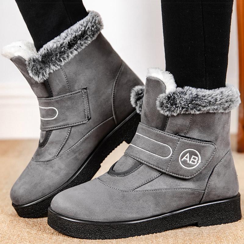Женские ботинки на низком каблуке, ботильоны на зиму 2024 года, ботинки для сохранения тепла, зимние ботинки Botas Mujer, новые зимние ботинки для женщин с мехом Bottines Female