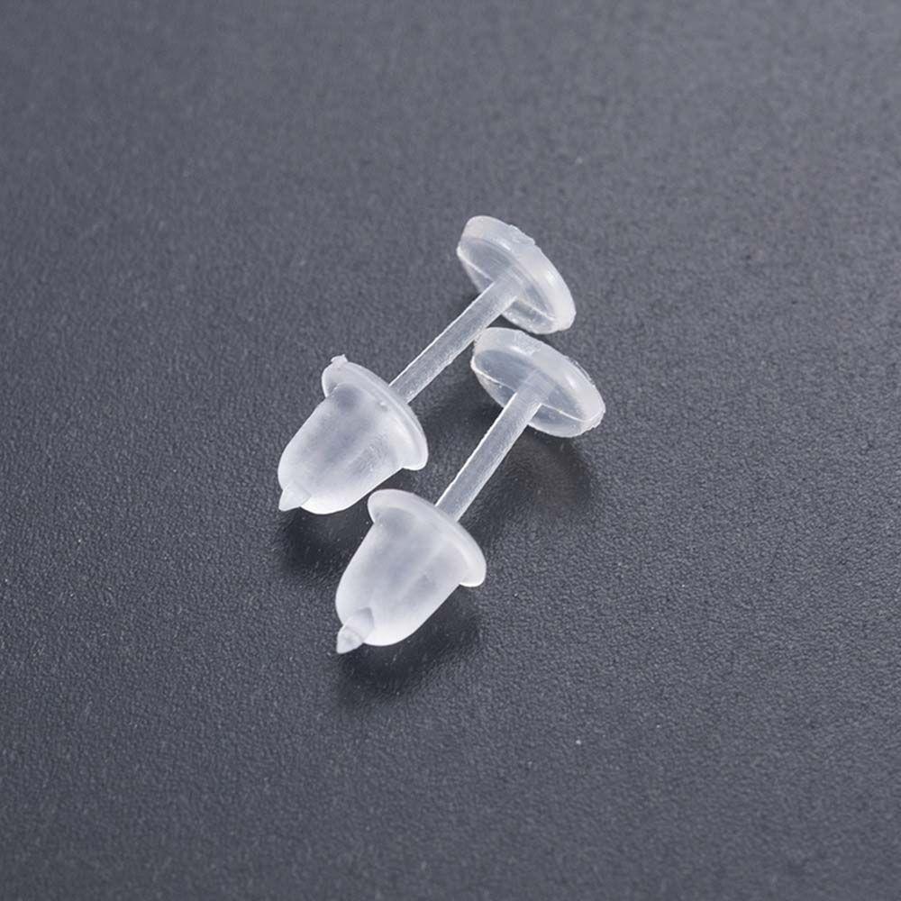 Jewelry Parts Jewelry Making Ear Protect Pure Color Ear Hole Blockage Ear Post Plastic Stud Earring