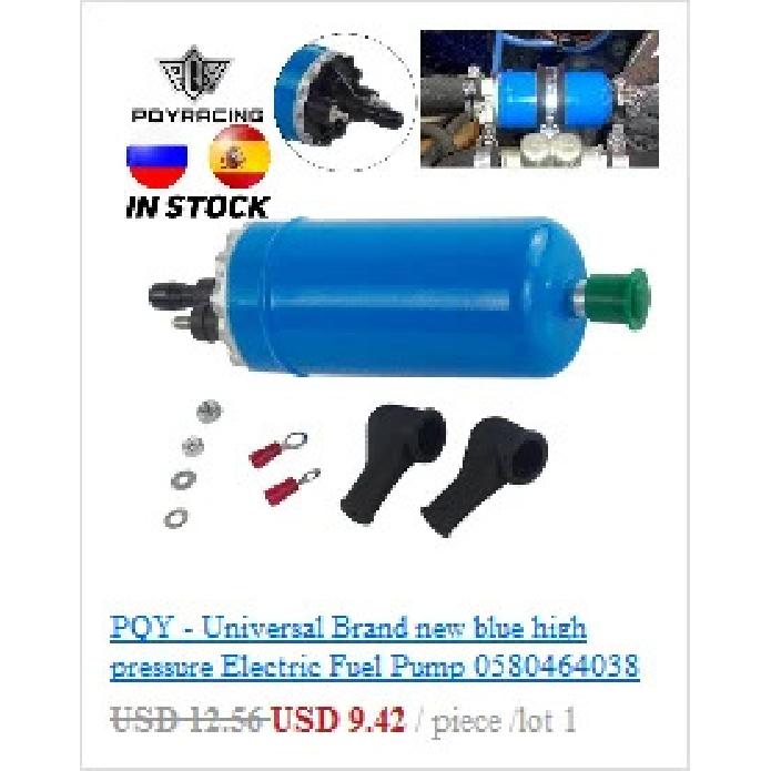PQY - TOP QUALITY External Fuel Pump 044 OEM:0580 254 044 Poulor 300lph come with PQY pack PQY-FPB044