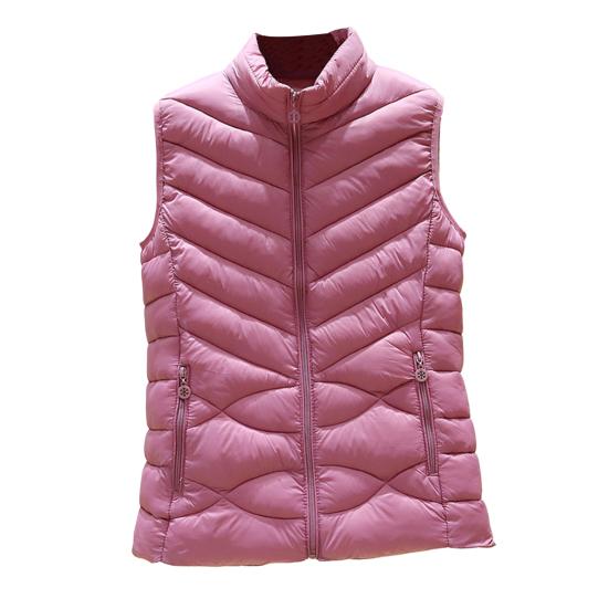 Women's Padded Vest Autumn Winter Ultra Light Zipper Closure Warm Sleeveless Jacket Slim Fit Windproof Stand-up Collar Waistcoat for Home Work