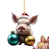 Качающийся автомобильный орнамент, декоративный 2D акриловый качающийся поросенок, автомобильный орнамент, подвеска для зеркала автомобиля, украшение для кабриолета, внедорожника, авто