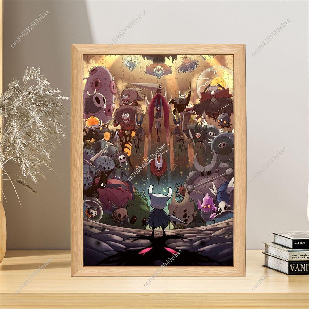 Пазл Hollow Knight с рамкой - 50 деталей Мультяшная игра Пазл Периферийный подарок для друга Фанатов 10x15см