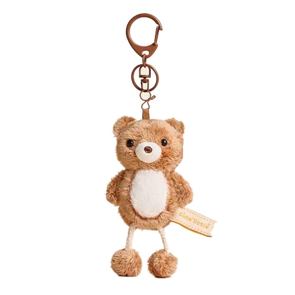 Брелок для ключей в виде куклы-медведя, забавный мультяшный брелок для ключей в виде животного, милый плюшевый кулон для собаки, сумка-подвеска