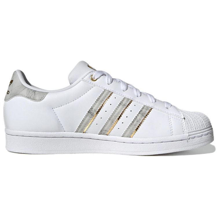 Adidas Женские кроссовки Superstar White Gold Metallic Cloud-White GX1839