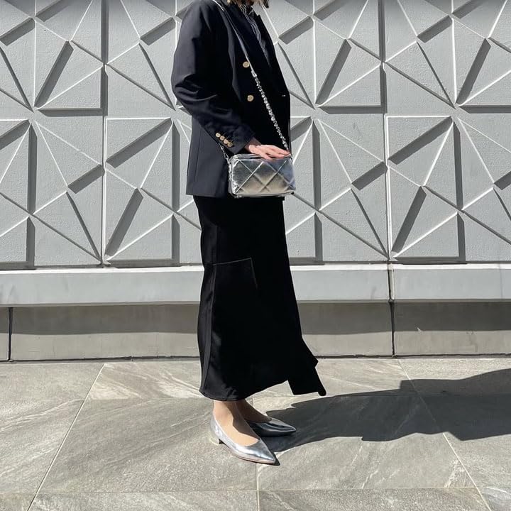 Туфли-лодочки на низком каблуке, модель 182644600007 [Diana], Япония, черные, 21.5см,