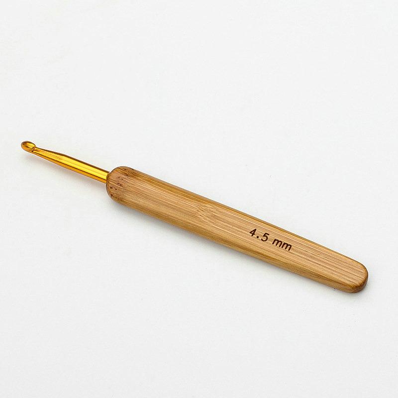 Карбонизированная игла с головкой, круглая игла, ручное вязание, бамбуковая ручка, бамбуковая игла для вязания крючком, шерстяной инструмент, свитер, крючок, сделай сам