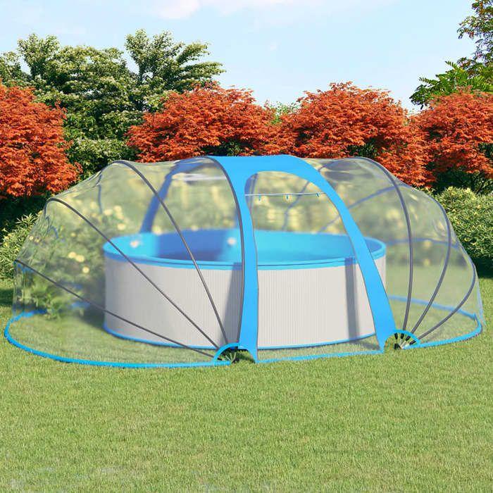 Oval Pool Dome - vidaXL - PVC and Fiberglass - Protection and Water Heating