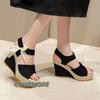 Casual Wedges Shoes for Women Sandals Summer Fish Mouth Slope Heel Ladies Shoes Platform High Heels Designer Sandal Comfort 2024