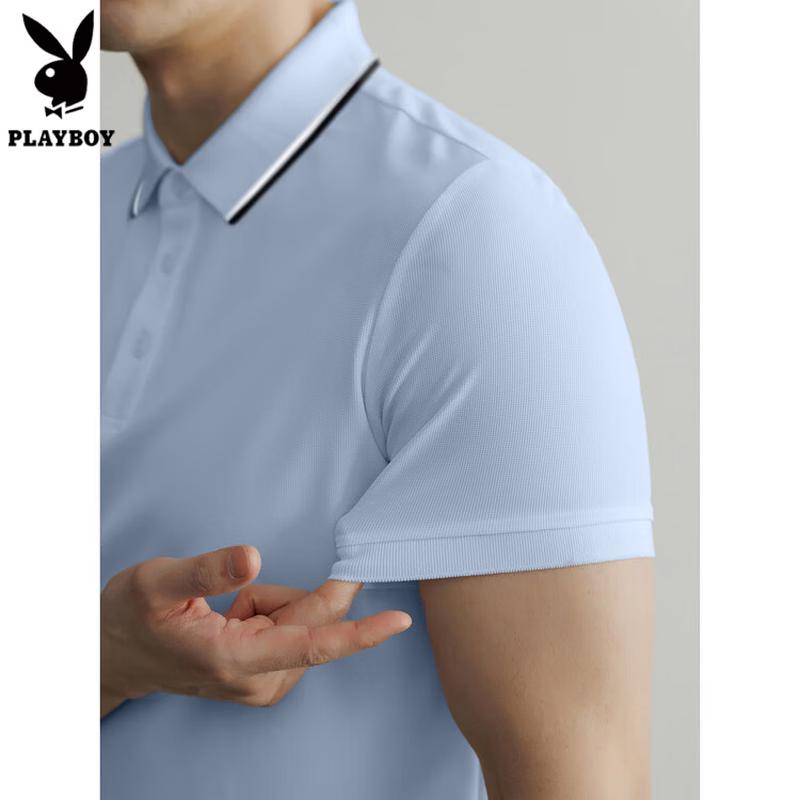 PLAYBOY Мужская поло с полумолнией, быстросохнущая