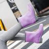 New Short Rubber Female Rain Boots Fashion Outdoor Warm Anti Slip Solid Color Women's Rainboots PVC Waterproof Women Water Shoe