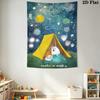 Anime-themed Digital Pattern Home Decor Tapestry, Wall Hanging, Decorative RV Wall Cloth.XGT0914306