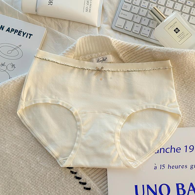 Женские весенне-осенние новые ретро маленькие цветочные хлопковые трусы-слипы с высокой талией и удлиненной ластовицей