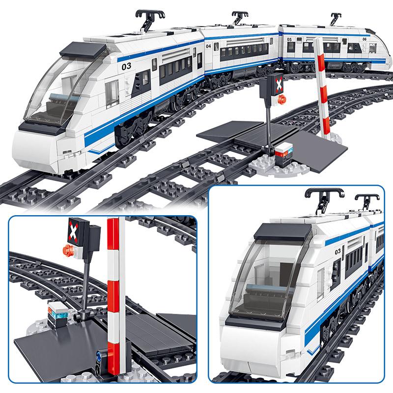 941 шт. Городской электрический Harmony Rail пульт дистанционного управления строительные блоки поезд трек RC автомобиль кирпич игрушка для мальчика