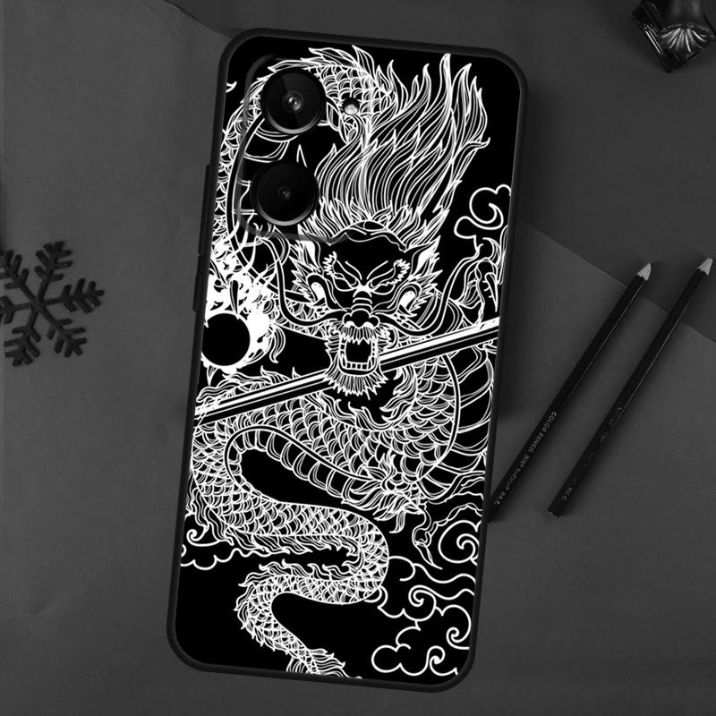 Японский чехол DRAGON TATTOO для Realme C75 C65 C67 C71 C63 C61 C55 C51 C53 C35 11 12 13 14 15 Pro Plus GT6 GT7 Pro