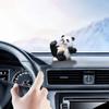 Автомобильные украшения для приборной панели, настольные украшения в виде маленькой фигурки панды, милые автомобильные аксессуары, центральная консоль автомобиля, интерьер