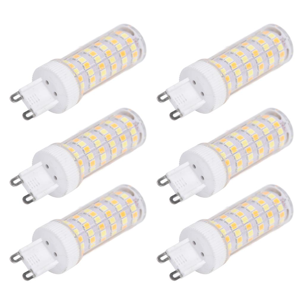 6шт 104 светодиодных лампочек 12 Вт 85?265 В G9 Лампочка 3 Цвета Света Маленькая Настенная Лампочка для Дома