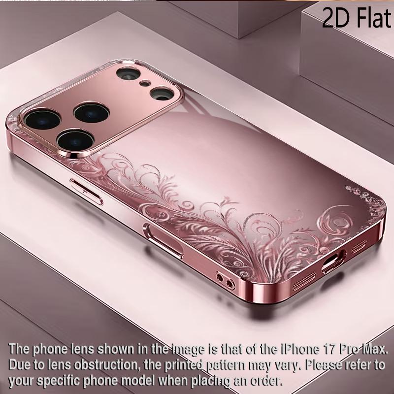 Узор «Свиток травы» 2D Плоская Для iPhone17 18 16 15 14 13 12 11 Pro Max XS XR 8 7Plus Чехол для телефона Ударопрочный Защитная задняя крышка