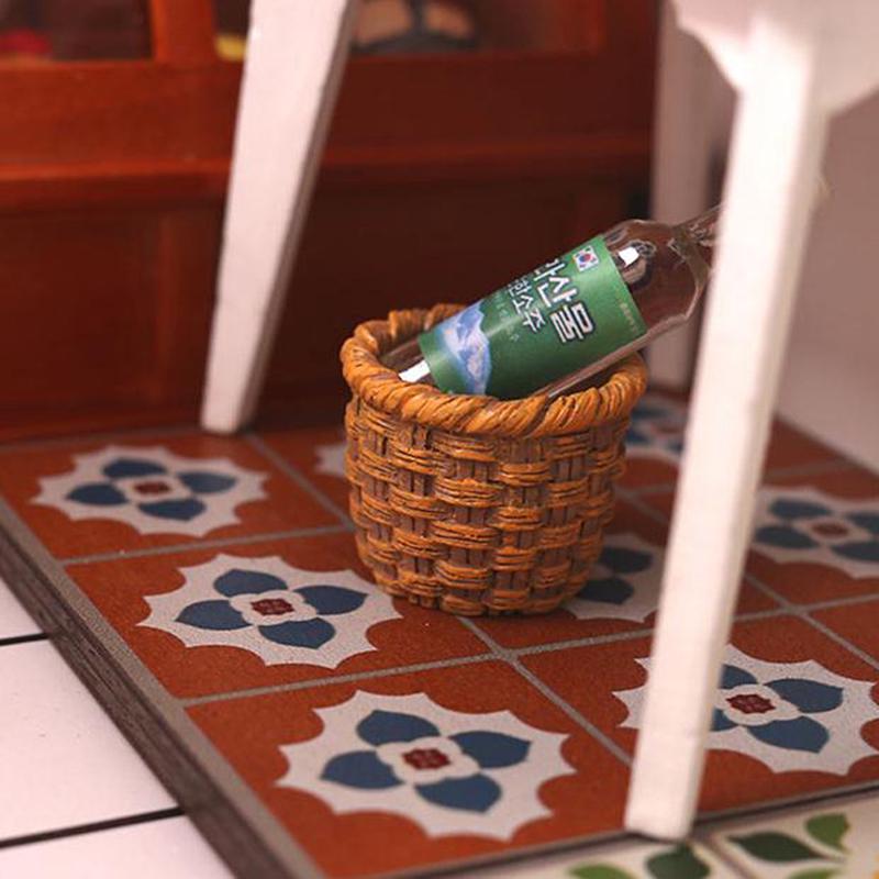 1шт 1:12 миниатюрных кукольных домиков из смолы, модель корзины, куклы, кухонные принадлежности