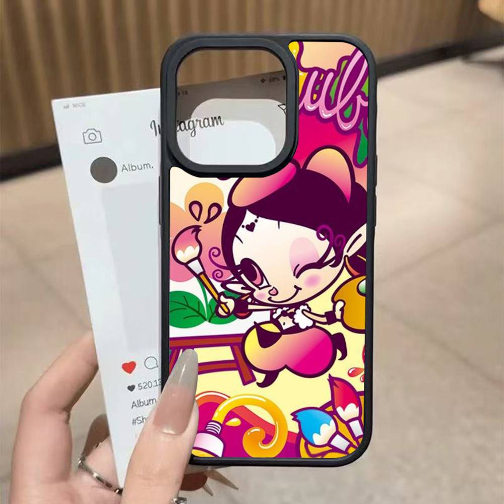 Девушка, зевающая Для iphone 11 12 13 14 15 Pro Max 17 16 Plus Жесткий PC+TPU Задняя крышка